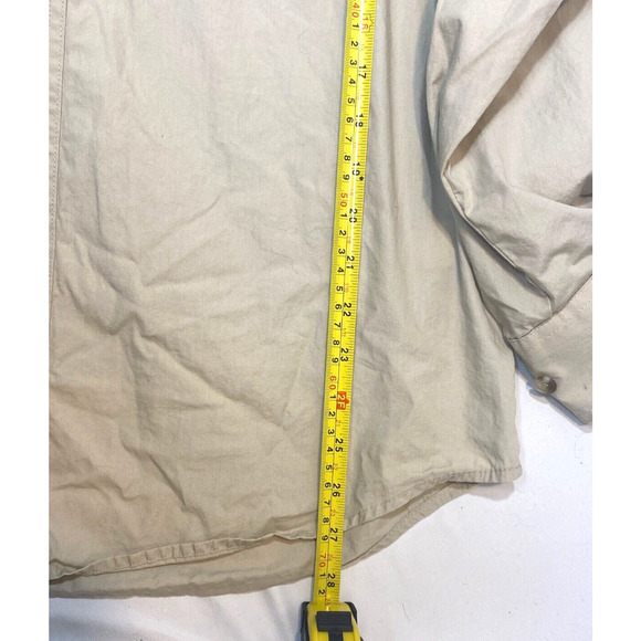 Cabela's Men's Long Sleeve Fishing Hiking Button Up Vented M Solid Tan - Picture 11 of 11